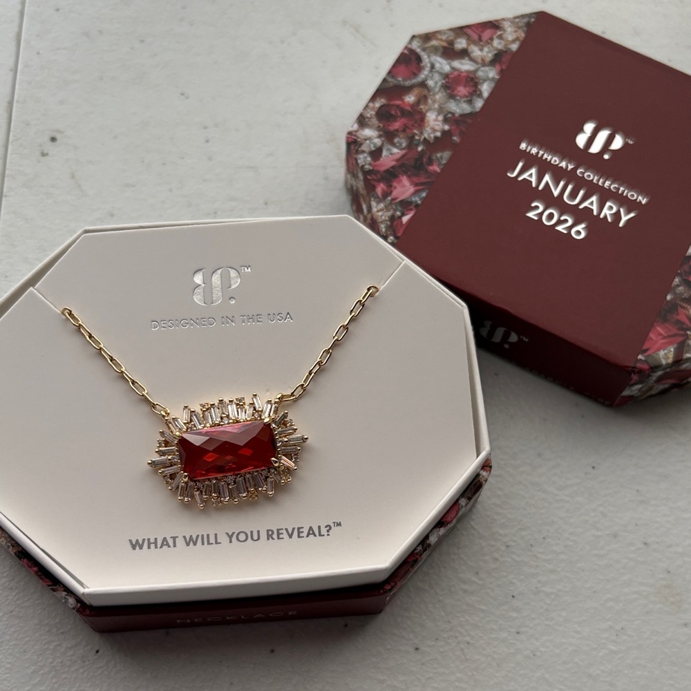 ✨NEW✨ January 2026 Birthday Elegant Gold and Red Necklace